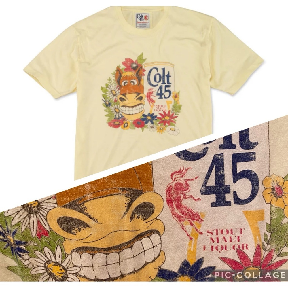 Vintage Fade Brass Tacks COLT 45 Graphic T-shirt